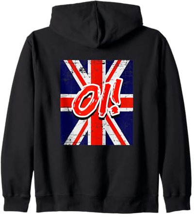 Oi! Punk Rock Musik Flagge Vereinigtes Königreich Kapuzenjacke