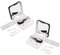 SAFIGLE 2 pcs Lens Case Holder with Mirror Portable Square Beauty Box for Women Lightweight Travel Tweezers Box Black for Glasses and Lens Care