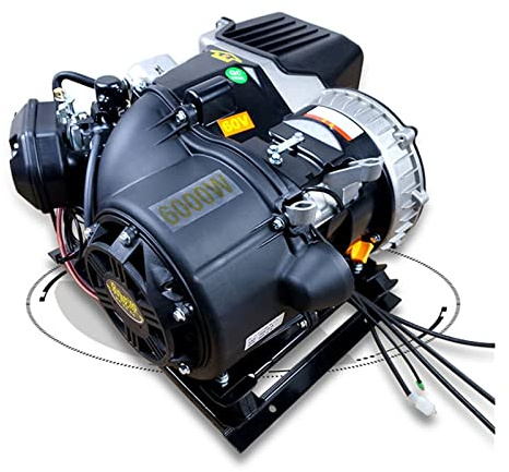 Generador de vehículo eléctrico automático de 60V, 72V, 6KW, conversión de frecuencia silenciosa, doble refrigeración, generador eléctrico sin aceite para un trabajo eficiente(72V 5KW)