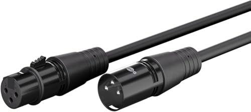 goobay XLR-Stecker 3-Pin auf XLR Buchse, 2 m – symmetrisches Mikrofon- und Audiokabel, für Mikrofon, Mischpult, Audiointerface, DJ- und Studioequipment - 80029