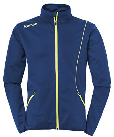 Kempa Herren Curve Classic Jacke, deep blau/Fluo gelb, L