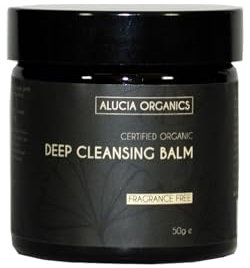 Alucia Organics Certified Organic Deep Cleansing Balm 50g - Pure, Natural, Cruelty Free, Hot Cloth Method, for Removing Makeup, Impurities (Unscented)