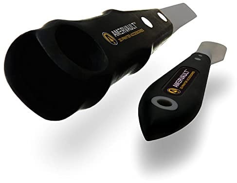 AMERVAULT Premium 3D Print Removal Tool Kit - Durable imprimante 3D Outils Robuste avec Confort Grips, Sharp, Lames et renforcé pour faciliter la Séparation d'impressions, Couteau et spatule Lot de 2