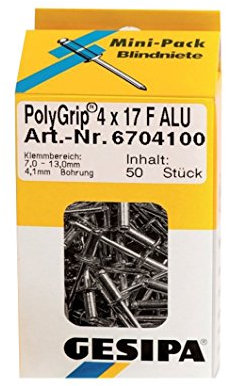 Gesipa 1464826 Blindniete (Ø x L) 4mm x 17mm Edelstahl Edelstahl 50St.