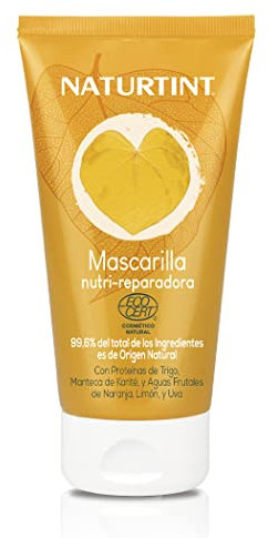 Naturtint Mascarilla Nutri-reparadora, Tratamiento Nutritivo, Repara Puntas Abiertas, Devuelve el Brillo, Recuperador Para Cabello Seco y Dañado, 99% Ingredientes Naturales, ECOCERT, 150 ml