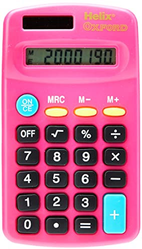 Helix Oxford Basic Calculator - Pink