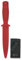 Couteau d'entraînement en caoutchouc rouge K25 31994-RO pour entraînement d'arts martiaux, dummy, airsoft, paintball, pratiquer, décoration, 100 % sûr K25 31994-RO + porte-bouteille en cadeau