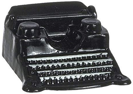 Melody Jane Puppenhaus Schwarz Classic Schreibmaschine Miniatur 1:12 Schreibtisch Büro Zubehör