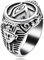802/5000 Uloveido herren schwarz edelstahl alles sehende auge gottes ring, alten schweren bösen blick ringe halloween geschenke für freund y520 (größe 59 (18.8))