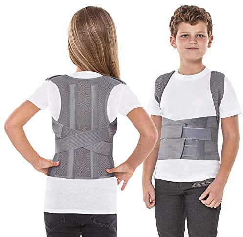 TOROS-GROUP Komfort Haltungskorrektur und Rückenstützgürtel, 100% Baumwollfutter, XX-Small, Taille/Belly 51 – 59 cm, Grau