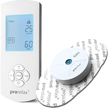 prorelax TENS/EMS Duo Comfort Wireless | Kabelloses Elektrostimulationsgerät | 2 Therapien mit einem Gerät | Gegen chronische Schmerzen und zum Muskelaufbau | Extra großes, beleuchtetes Display