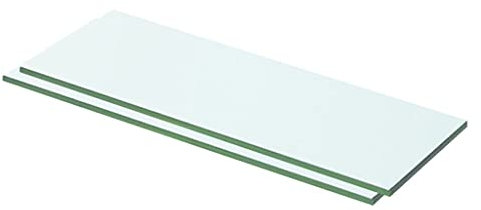 vidaXL 2X Regalboden Glas Glasboden Glasscheibe Glasplatte Regalbrett Ersatz Platte Glasscheibe für Glasregal Klarglas Transparent 50x12cm