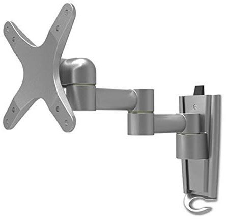 Monitor Halterung AYYMonitorständer, An Der Wand Montierter TV-Mehrgelenk-Aufhängungsarm, Universelle Teleskophalterung Aus Aluminiumlegierung, Geeignet Für 13-22 Zoll, Silber