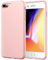 JETech Coque en Silicone pour iPhone 7 Plus / 8 Plus, Étui de Protection Complète du Corps au Toucher Soyeux, Housse avec Doublure Douce en Tissu Microfibre (Rose)