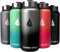 HYDRO CELL Edelstahl-Wasserflasche mit Strohhalm & Weithalsdeckel (64oz 40oz 32oz 24oz 18oz 14oz) - Isoliertes schweißfestes Sportdesign (Graphit/Schwarz - 32oz)
