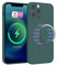 ICOVERI Custodia magnetica in silicone compatibile con iPhone, magnetica, compatibile con accessori di ricarica wireless e magetica (iPhone 13 Pro, verde)