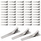 50 Pezzi Alligatore Clip Capelli, Capelli a Coccodrillo Metallo Clip, Double Prong Clip Capelli, Adatto per Parrucchieri, Barbieri, Parrucchieri, Ragazze Fiocchi Fai Da Te
