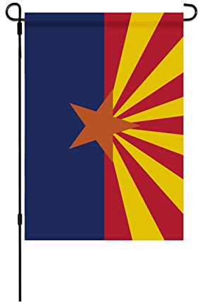 Mflagperft Arizona State Gartenflaggen, 30,5 x 45,7 cm, doppelseitig, lebendige Farben und lichtbeständig, kleine Indiana-Flaggen für Innen- und Außendekorationen (Arizona)