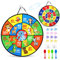 Dart Brettspiel, Kinder Klett Dartscheibe, 66cm Faltbares Doppelseitiges Dartscheibe mit 12 Klebrigen Bällen, Tier Motiven, Spielzeug Geschenk für Junge Mädchen Outdoor Indoor Spiel