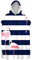 Hiseng Badeponcho für Kinder Erwachsene, Flamingo Drucken Bademantel Weich Badetuch Mikrofaser Schnelltrocknend Surf Poncho Schwimmen Strand Poncho mit Kapuze (Streifen,80x145cm)