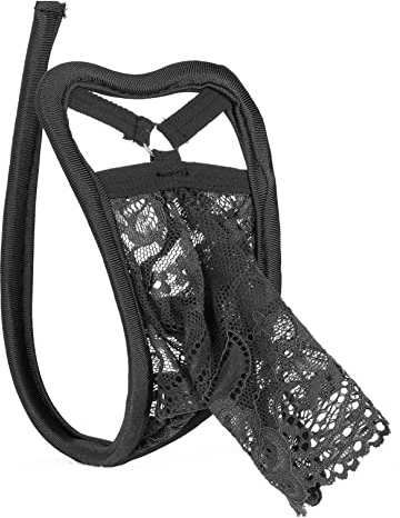 ranrann C-string herr sexiga heta ringar mini string öppen tanga trosor bikini stringtrosor underkläder underkläder, Typ C svart, One size