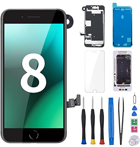 Risidamoy Für iPhone 8 Bildschirm Ersatz mit Home-Taste 4,7 Zoll schwarz für iPhone SE 2. 2020 Bildschirm Ersatz