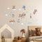 Tanlaby Teddybär auf der Wolke Wandtattoo Mond Stern Heißer Luftballon Wandsticker Sweet Dream Wandaufkleber für Kinder Babyzimmer Wohnzimmer Schlafzimmer Kinderzimmer Hause Wanddekoration