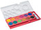 Lamy Deckfarbkasten aquaplus neon-coral mit 12 Farben - ideal für den Schulunterricht - mit Farbkreis nach Johannes Itten & Deckweiß - Mischfelder im Deckel