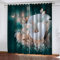 Vorhang Kinderzimmer Pflanzenblume Schmetterling Kinder Vorhänge Mit Ösen Polyester Gardinen Thermovorhang Blickdicht Ösenschal Kindergardinen Für Wohnzimmer Schlafzimmer, 140(B) X160(H) cm 2Er Set,