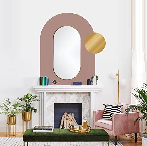 World of Stencils - Pochoir mural réutilisable en forme d'arche et de cercle – Style Boho – Peinture murale de formes abstraites – Différentes tailles (ARC-50, arc uniquement)