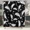 Hnmdmyi Duschvorhang Halloween 180x200, Schwarze und Weiße Fledermäuse Duschvorhänge Gothic Spooky Horror Halloween Thema Badewanne Vorhang Wasserdicht Polyester Stoff Waschbar Badevorhang mit Haken