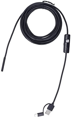 5m Lange USB Endoskopkamera, 5,5 mm Linsendurchmesser Typ-C Endoskop Inspektion Schlangenkamera mit LED Leuchten