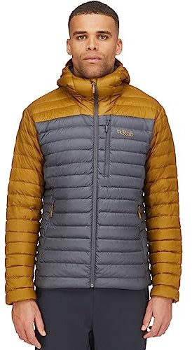 Rab Men's Microlight Alpine Jacket - Lightweight Down Coat for Trekking, Climbing, & Skiing - Footprint/Graphene - Large