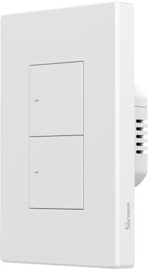 SONOFF M5-2C-120W Interruttore intelligente, Smart interruttore a parete, pulsanti meccanici, interruttore temporizzatore, controllo vocale, compatibile con Alexa e Google Home,Compatibile Matter