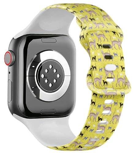 Kompatibel mit Apple Watch 38/40/41 mm Sport Watch Band (Farbe Sphynx Cats) Silikon weiches Armband für iWatch alle Serien