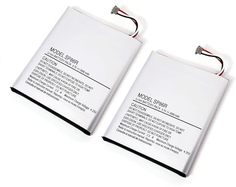 PSV2000 Wiederaufladbarer Li-Ionen-Akku, 2 x SP86R-Ersatz, für Sony Playstation PS Vita PSV 2000 PCH-2001 Spielekonsole, große 2500 mAh Kapazität, 3,7 V Lithium-Batterien, 2 Stück Original