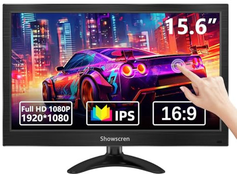 Showscren Écran Portable Tactile 15,6 Pouces HDR 1920 x 1080 99% sRGB HDMI/USB-C IPS Moniteur avec Haut-parleurs pour PC Ordinateur Gaming, écran pc Tactile