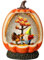 Gorrzai Herbst-Schneekugel, Kürbis-Herbst-Dekorationen für Zuhause, Zwerg-Schneekugel mit wirbelndem Glitzer-Timer, beleuchtete Thanksgiving-Dekoration, Innen-Herbstdekoration, USB- oder
