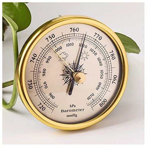 Traditional Barometer,Weather Station Analogue, Pure Mechanical Dial Barometric Pressure Weather Station