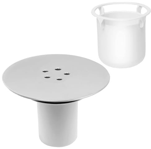 VZU Tapa para desagüe de ducha, 90 mm/115 mm, para Viega Tempoplex, con colador de ducha, tapa de desagüe de ducha, colador de ducha