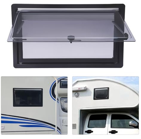 Finestra di esposizione per camper, 900 x 500 mm, doppia ombra, protezione per camper, roulotte, furgone, camper