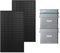 Zendure Solarflow Hyper 2000 avec AB2000S*2 3840Wh, Centrale Électrique de Balcon avec Entrée Solaire 1800W, HUB Intégré(Unité de Contrôle Intelligente) et Micro Onduleur, Biface Panneau Solaire 1300W