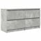 vidaXL TV Cabinet/Entertainment Center - Concrete Grey Engineered Wood with 4 Drawers - Modern Media Storage Unit for Living Room/Bedroom - Compact Design 100x35x54 cm