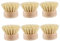 Lot de 6 têtes de Rechange pour Brosse à Vaisselle 5x5 cm en sisal pour récurer la Vaisselle Ronde en Bois pour Casserole poêle