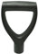 Veesper Spade Handle for Garden Tools, D-Shaped Plastic Fork Handle, Ergonomic Grip Replacement for Digging Fork, Rake & Spade, Black
