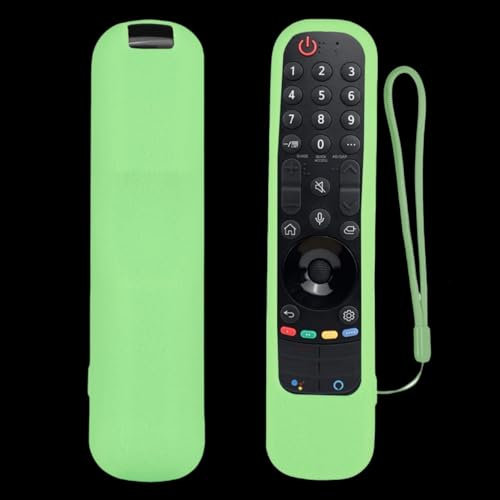 Cover Case for LG TV Remote MR24GA MR24GN MR23GA MR23GN MR22GN MR22GA AN-MR21GA Shockproof Anti Slip Protective Silicone Cover for LG Magic Remote - Glowing Green