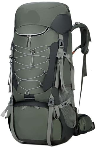LPATEBCVU Trekkingrucksack 75L Camping Rucksack Reise Sport Tasche Mit Regen Abdeckung Klettern Bergsteigen Trekking Outdoor Wandern Schulter Männer