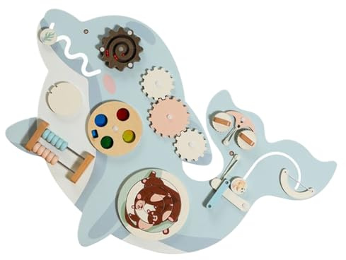 Panneau d'activité Murale,Jouet pour Le développement précoce dans la Petite enfance,Panneau Sensoriel en Bois Mural - pour Les à la Maison Maternelle Salle de Classe et Salle de Jeux