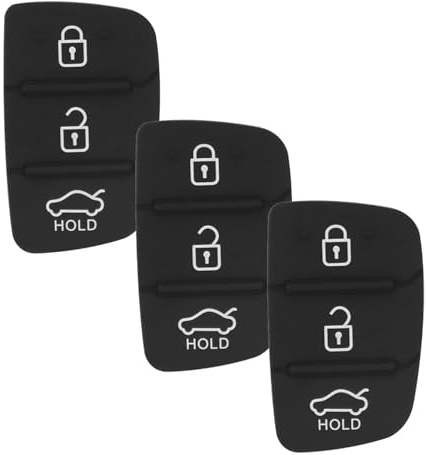 3 Button Key Fob Rubber Pad Replacement Compatible with Hyundai i10 i20