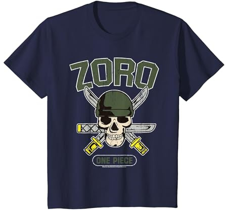Niños Sombrero de Paja Pirate Hunter Roronoa Zoro Logo Anime Niños Camiseta